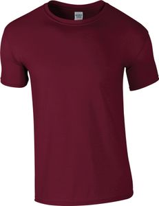 Gildan Herren Soft-Style T-Shirt, Kurzarm RW3659 (4XL) (Weinrot)