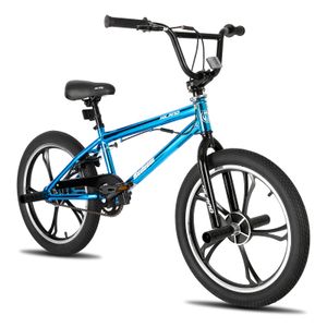 HILAND 20 Zoll Kinder BMX Fahrrad mit 5 Speichen, für Jungen Mädchen ab 7-13 Jahre alt, Blau