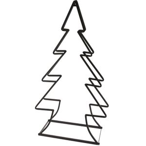 H&S Decoration Holzkorb aus Metall Weihnachtsbaum schwarz 90 cm