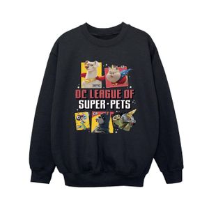 DC Comics - "DC League Of Super-Pets Profile" Sweatshirt für Jungen BI15856 (128) (Schwarz)