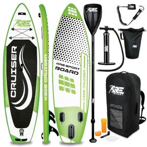 RE:SPORT® SUP Board 305cm Grün aufblasbar Stand Up Paddle Set Surfboard Paddling Premium