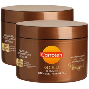 Carroten Gold Tanning Gel 300 ml (2er Pack) - Bräunungsbeschleuniger mit schimmernden Perlen - Bräunungsgel für schnelle Bräunung
