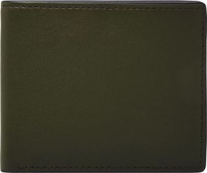 FOSSIL Leder Geldbörse Steven FPW Bifold Wallet Deep Olive dunkelgrün