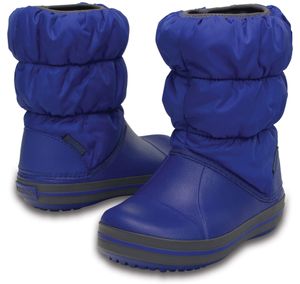 crocs Winter Puff Boot Kids Cerulean Blau / Hellgrau Croslite/Textil Größe: 24/25 Normal