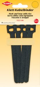 KLEIBER Klett-Kabelbinder 125 x 40 mm schwarz 4 Stück