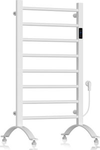 MalTec Badheizkörper Heizkörper BH200W Elektro Handtuchtrockner Thermostat Weiss 80/90*50cm LCD Timer