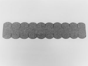 2 Streifen Dachschindeln Biberschwanz (50 mm) - First grau