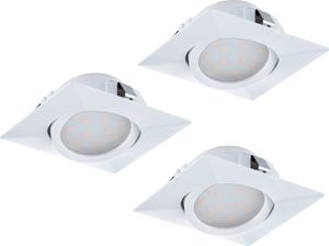 PINEDA Einbauleuchte Einbaulampe Deckenlampe Deckenleuchte - L8,4 x B8,4 x ET40 cm - weiß - 3X4,9W inkl. - IP20
