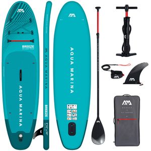 Aqua Marina Breeze SUP Board 300 cm aufblasbar – Anfänger Paddle Board Set inkl. Zubehör – Blau
