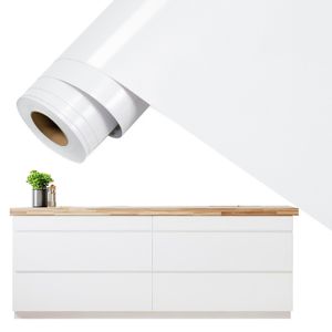 5M Klebefolie Möbelfolie Wandaufkleber Marmor Tür Küche Tapete Schrank Folie Weiß
