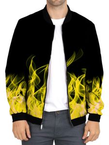Herren Sport Jacken Urlaub Flammdruck Collegejacken Mit Langen Säle Mode, Farbe: Stil-B, Größe: Xl