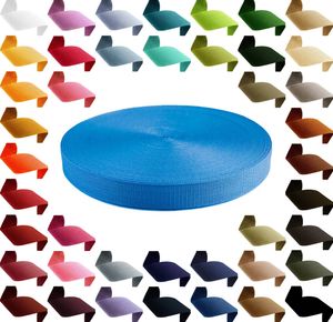 50m PP Gurtband 50mm extrem robust Polypropylen Tragband Farbwahl über 40 Farben, Gurtband:918 blau