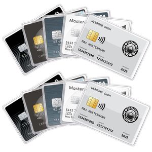 10x Ausweishüllen Dokumentenhüllen Kartenhüllen Klarsicht Kreditkarten Schutzhüllen transparent für Ausweise Bankkarten EC-Karten Personalausweis Fahrkarten Führerschein u.v.m.