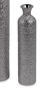 Bodenvase, Flaschenvase HELSINKI H. 52cm silber grau Keramik Formano