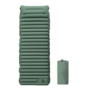 Isomatte selbstaufblasend mit Kissen für eine Person FUSSPUMPE ZUM AUFBLASEN 190×70CM  cm Liegefläche Matte für Zelt Strand Festival Garten Campingbett
