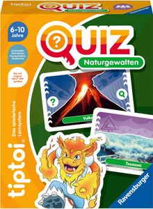 Ravensburger tiptoi 00167 Quiz Naturgewalten, Quizspiel für Kinder ab 6 Jahren, für 1-4 Spieler
