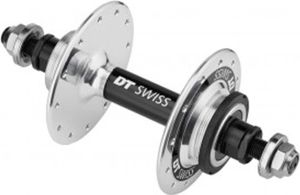 VR-Nabe DT Swiss 370 Track non disc 120mm/10mm Thru bolt, 24 Loch, silber po