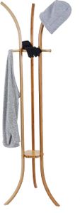 Garderobenständer MCW-D89, Standgarderobe Garderobe Kleiderständer, Holz Bambus 177x48x48cm