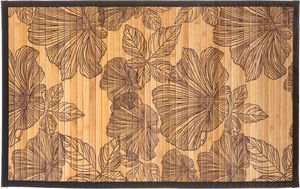 5five Simply Smart | Badteppich - Blackflower - 50x80 cm - Rutschfest - Elegantes Design für Ihr Badezimmer
