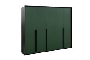 Drehtürenschrank Girona 255, 5 Türen Kleiderschrank, Moderne Garderobe, Schrank Größe: 255 x 217 x 65 cm