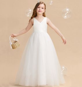 Kinderkleid Schleife Partykleid Langes Abendkleid Tüll Kleid Brautkleid, Größe: 170