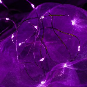 LED světelný řetěz na baterie, růžová, 20 diod, 2,3 m