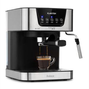 Klarstein 1,5 L Siebträgermaschine für 2 Tasse Kaffee, Mini Espressomaschine mit Milchschäumer, 15 Bar Siebträger Kaffeemaschine Klein, Gute Espresso Kaffeemaschine, Edelstahl-Espressomaschinen 1050 W