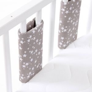 babybay Nestchen Ultrafresh Piqué passend für Modell Original, taupe Sterne weiß