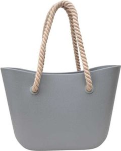 Dámská gumová kabelka, dámská taška přes rameno shopper bag, Jelly bag Premium - šedá Dámská gumová kabelka, dámská taška přes rameno shopper bag, Jelly bag Premium - šedá