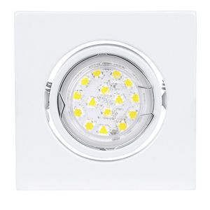 EGLO LED Einbaustrahler GU10, 3W, weiss, schwenkbar, eckig