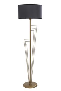 Opviq, Kelebek Eskitme Lambader Silindir Koyu Gri Abajurlu, Stehlampe, 100 % METALL, Kupfer, 45 x 45 x 165 cm