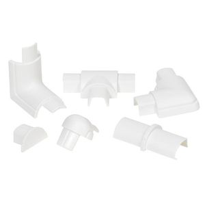 D-Line Design Kabelkanal Zubehör-Set 16x8mm weiß, 13-teilig
