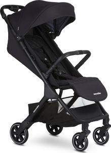 Easywalker Jackey Buggy 0-22 kg, Leichtgewicht, Automatisch faltbar, Einzigartiges Zubehörsystem, mit Transporttasche und Regenschutz, Autositz kompatibel - Schwarz