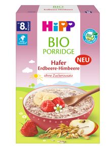 HiPPMüsli, Porridge Hafer Erdbeere-Himbeere, ab 8. Monat, DE-ÖKO-037 - VE 250g