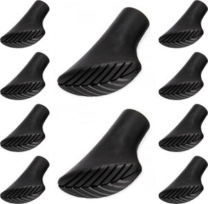 10x Nordic Walking Pads Universal Gummipads Gummipuffer Ersatzfüße schwarz