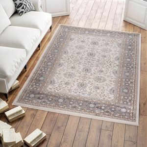 Teppich Orientteppich Klassik Orientalisch Muster - Wohnzimmer -2512a white - Farbe: Grau, Grösse: 300 x 400 cm