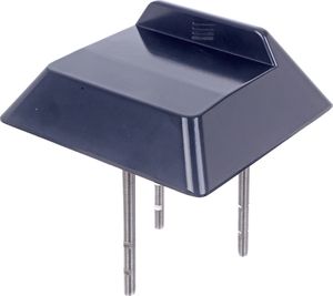 Auflaufschuh "Quadro" aus Aluminium anthrazit mit 3 verschraubb. Gewindedornen