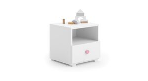 Moderner Nachtschrank EMI mit 1 Schublade - Eleganter Nachttisch, Ideal für Schlafzimmer