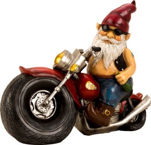 Gartenzwerg Motorrad Zwerge für den Garten, Deko für den Balkon, Dekoration für die Terasse, (Riesenzwerg)