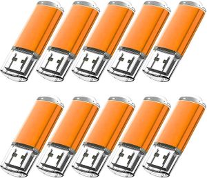 10x 8GB USB 2.0 Stick Flash USB Drive Kompakt USB Flashdrive Speicherstick Memorystick Farbe: Orange