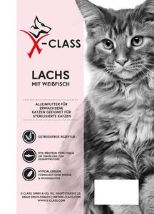 Connoisseur Cat Lachs mit Weißfisch für erwachsene Katzen (geeignet für sterilisierte Katzen), Trockenfutter-Alleinfuttermittel, 1,5kg