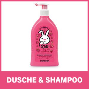 sanosan 2in1 Dusche & Shampoo Himbeere für Kinder - Duschgel & Haarshampoo- Haarpflege & Hautpflege 1x 400 ml