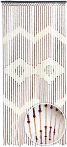 Korálková záclona na dvere Kobolo - VALENCIA - 31 prameňov - vrúbkovaný vzor - 90x200