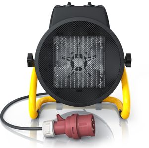 Brandson Bauheizer 5000W, Heizlüfter, 2 Heizstufen, Überhitzungsschutz, Automatische Abschaltung, für Baustelle Garage Werkstatt Rohbau, Schwarz/Gelb