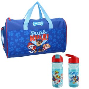 Paw Patrol Chase 2tlg. Set Kinder Jungen Sporttasche Tasche plus Trinkflasche