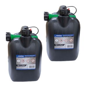 PETEX Reserve-Kraftstoff Kanister, schwarz, 2x 10 Liter = 20 Liter