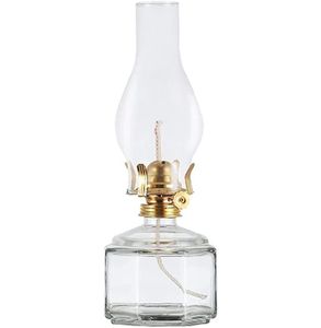 Petroleumlampe Amerikanische Vintage Öllampe Lantro Retro Transparent Ostlaterne Glas Metall verstellbare Pferdeöllampe Beleuchtung stimmungsvolles Licht für Wohnzimmer Esszimmer