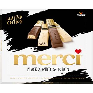 merci Black und White Selection Schokoladen Spezialitäten 240g