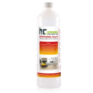 6 x 1 Liter Bioethanol 96,6% Premium für Ethanol-Tischkamin in Flaschen