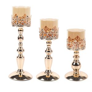 39cm Kerzenständer Gold Glaskerzenhalter Tischdekoration Halter Hochzeit Luxus Party Decor Geschenk